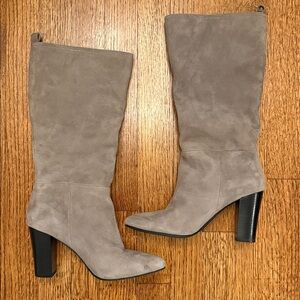 Treasure & Bond Gray/Taupe Boots with Block Heel